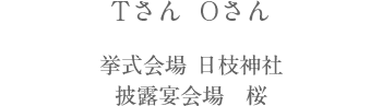 Tさん　Oさん